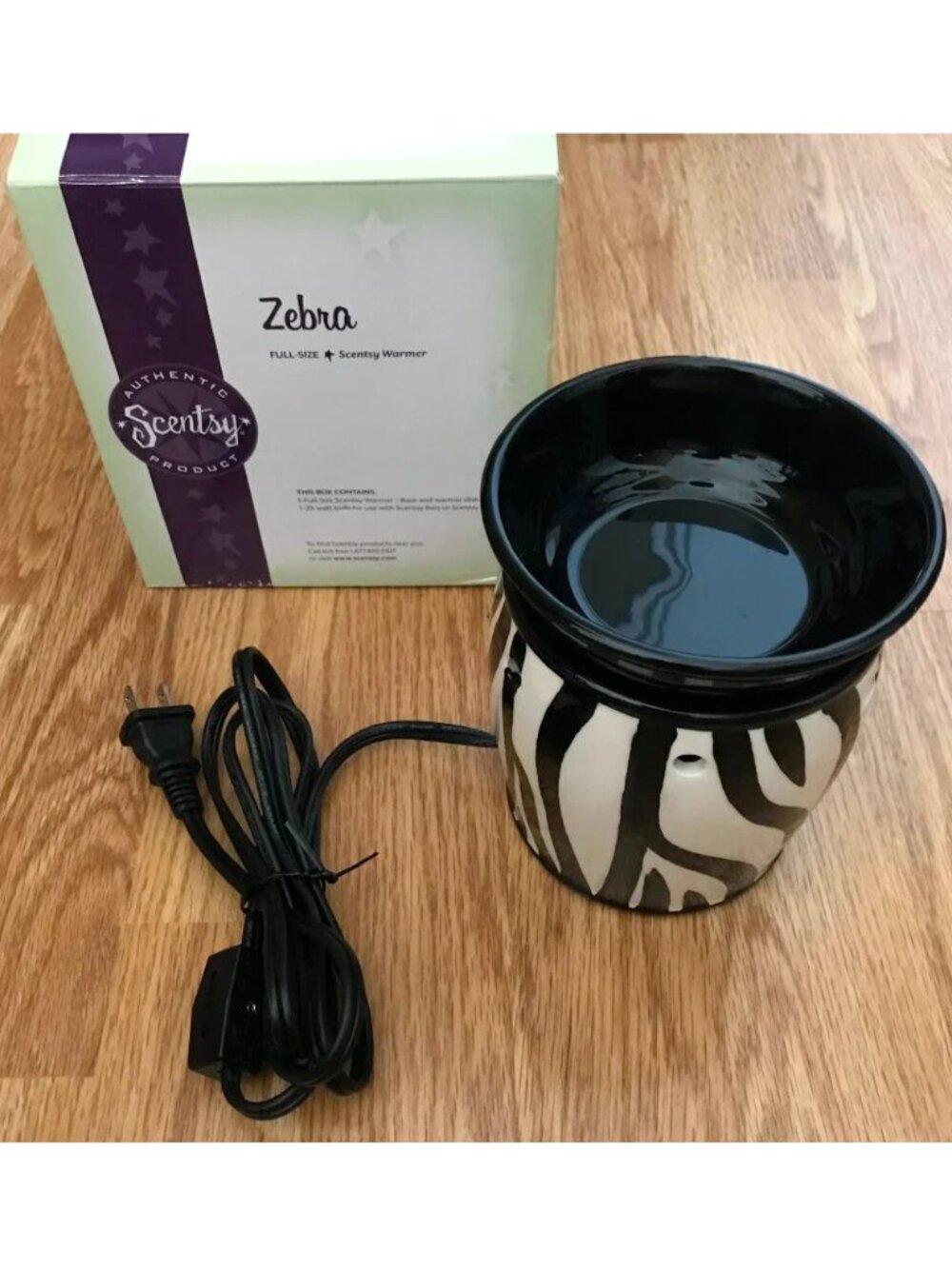 Scentsy Full Size Wax Warmer Zebra Print